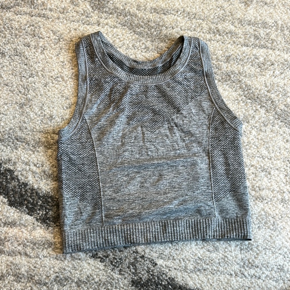 Gray Sleeveless Knit Top